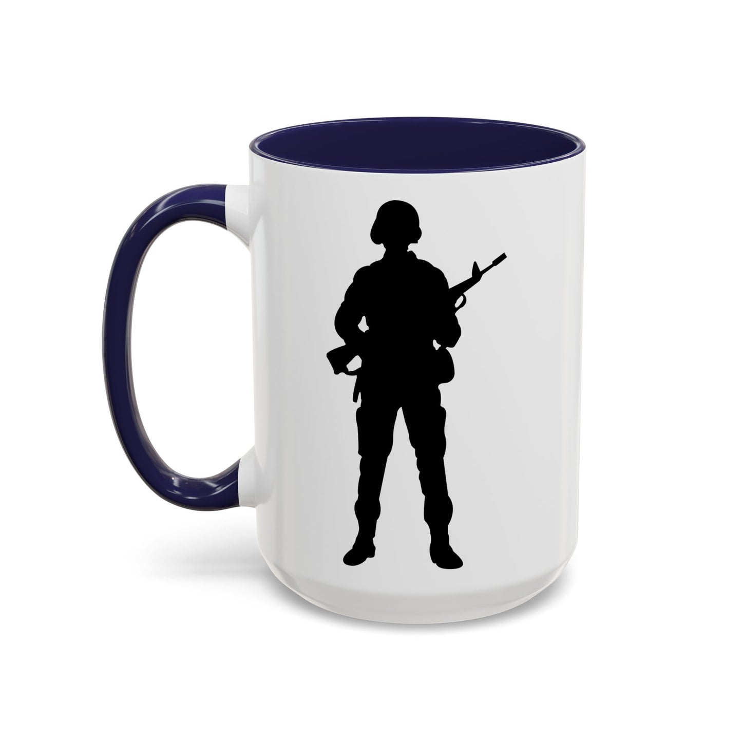 Accent Coffee Mug (11oz & 15oz) - Army - Soldier - Silhouette X 300