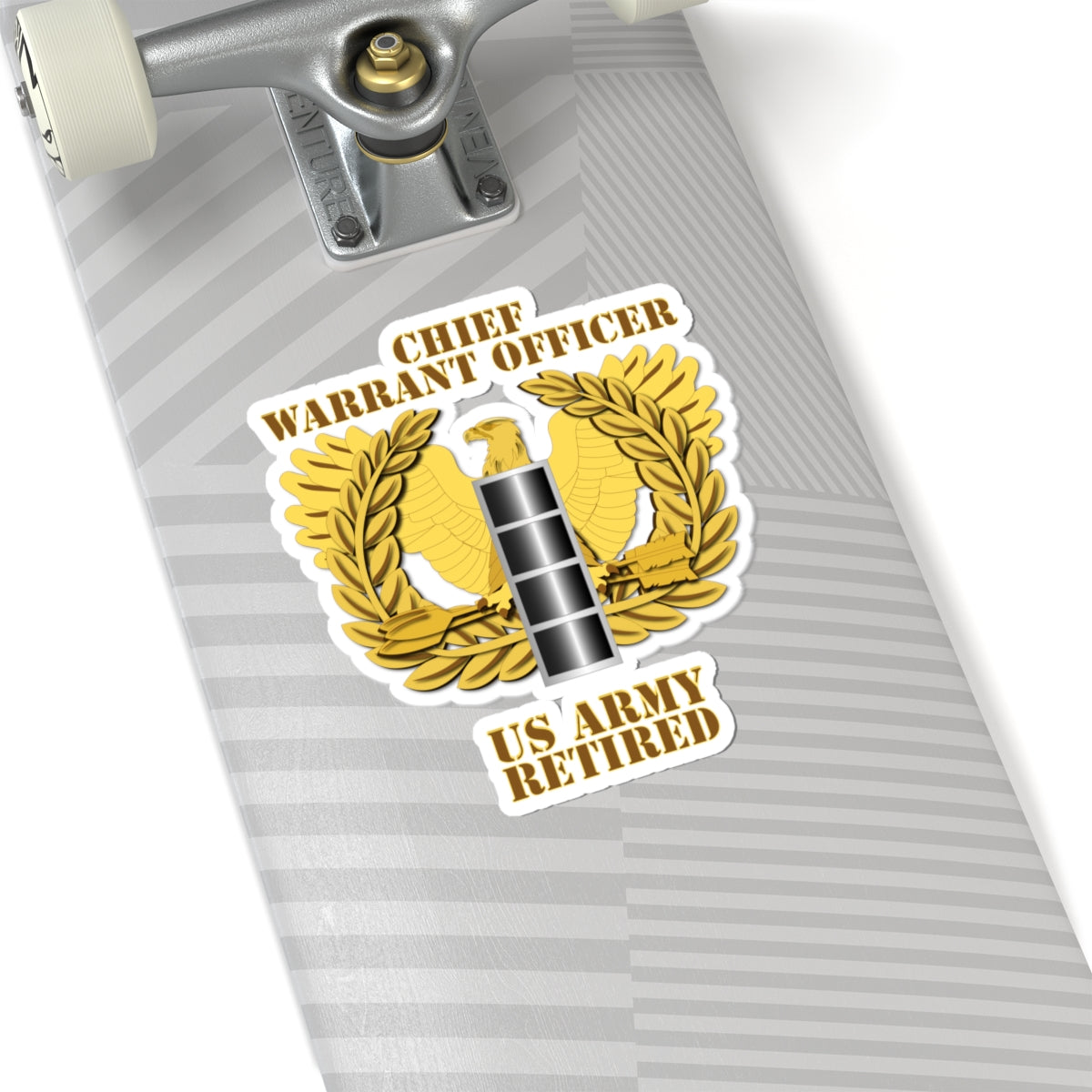 Kiss-Cut Stickers - Emblem - Warrant Officer - CW4 - Retired