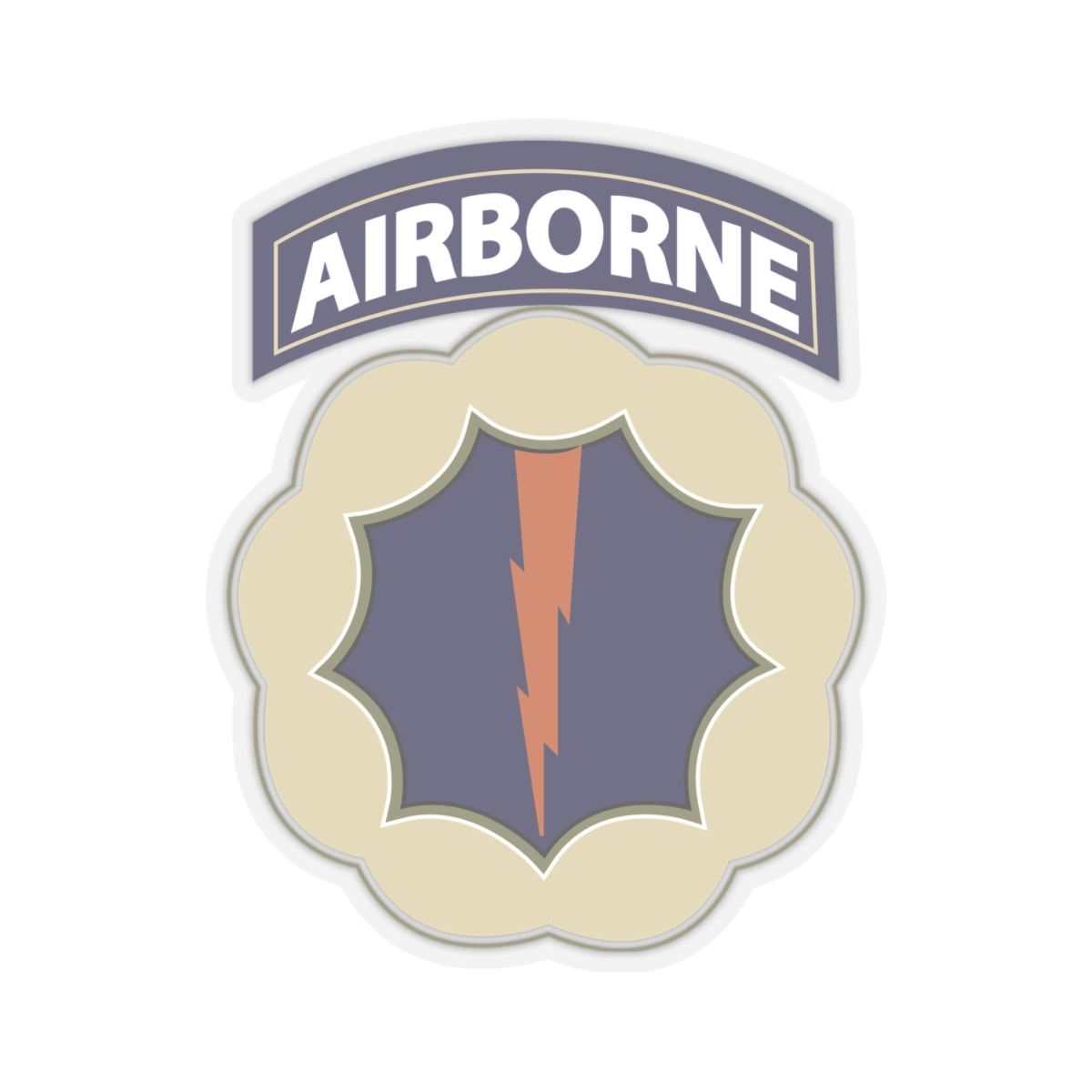 Kiss-Cut Stickers - 9th Airborne Division - Phantom - SSI wo Txt X 300