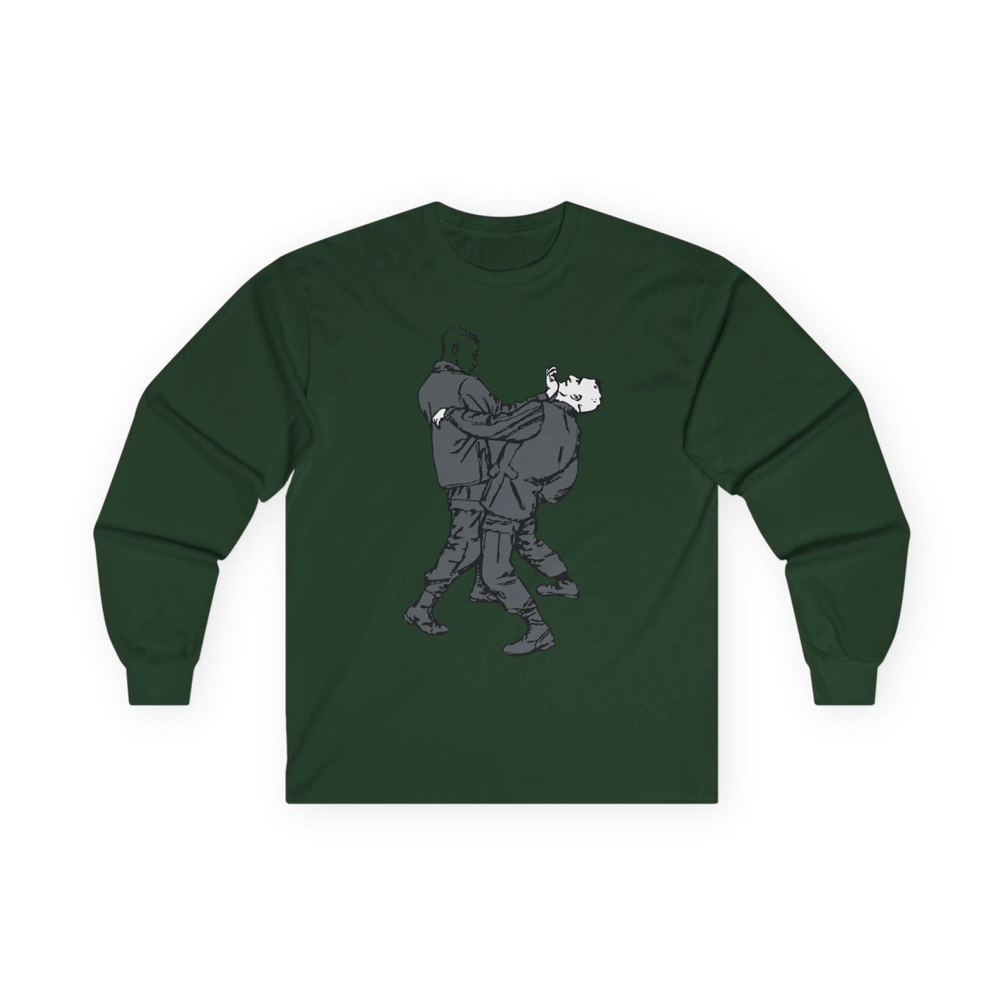 Unisex Ultra Cotton Long Sleeve Tee - Palm-Heel Strike to Chin X 300