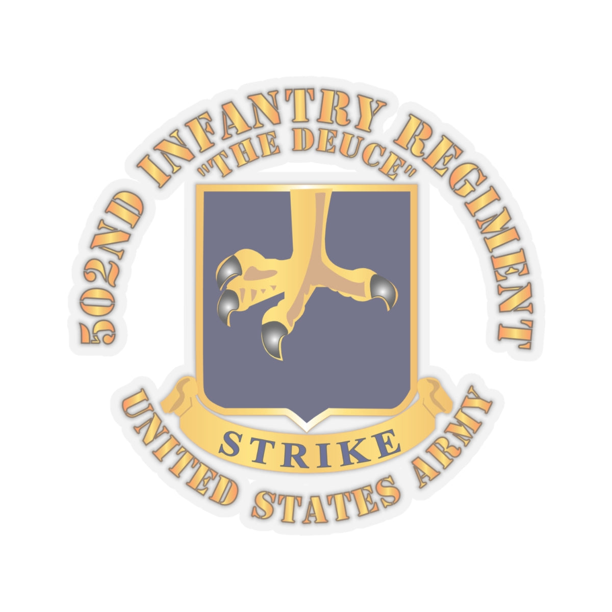 Kiss-Cut Stickers - 502nd Infantry Regt - DUI - The Deuce