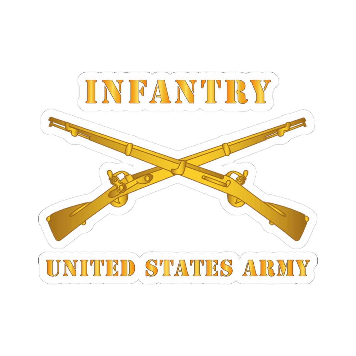 Kiss-Cut Stickers - Infantry - Branch - US Army X 300