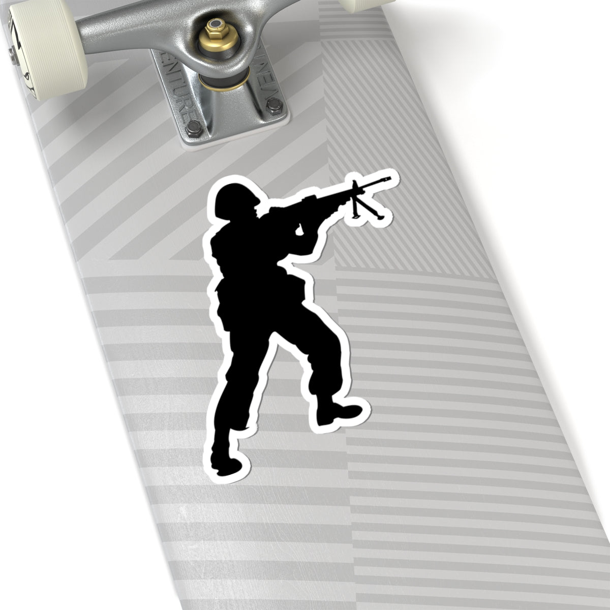 Kiss-Cut Stickers - Army - Soldier - MG Assault - Silhouette X 300
