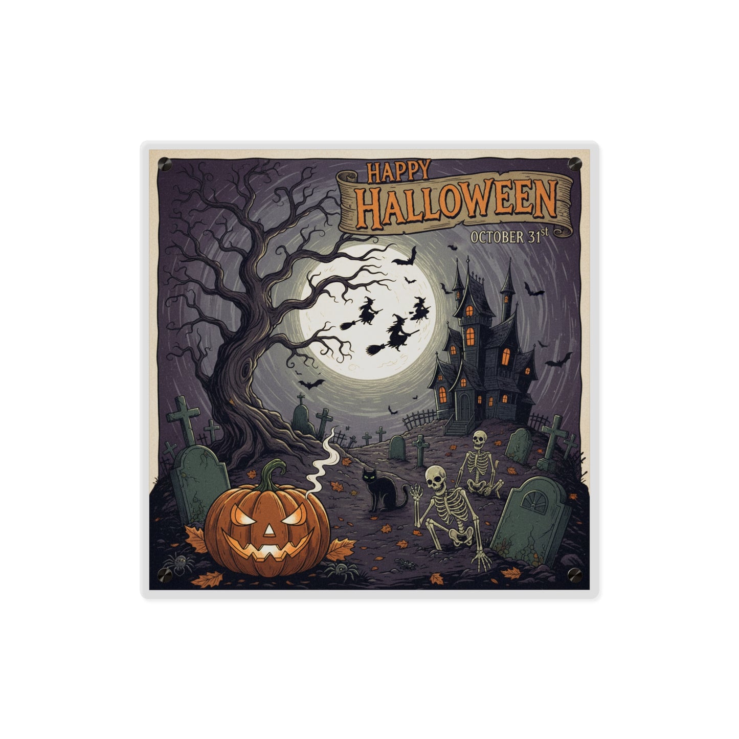 Acrylic Wall Art Panel - Halloween