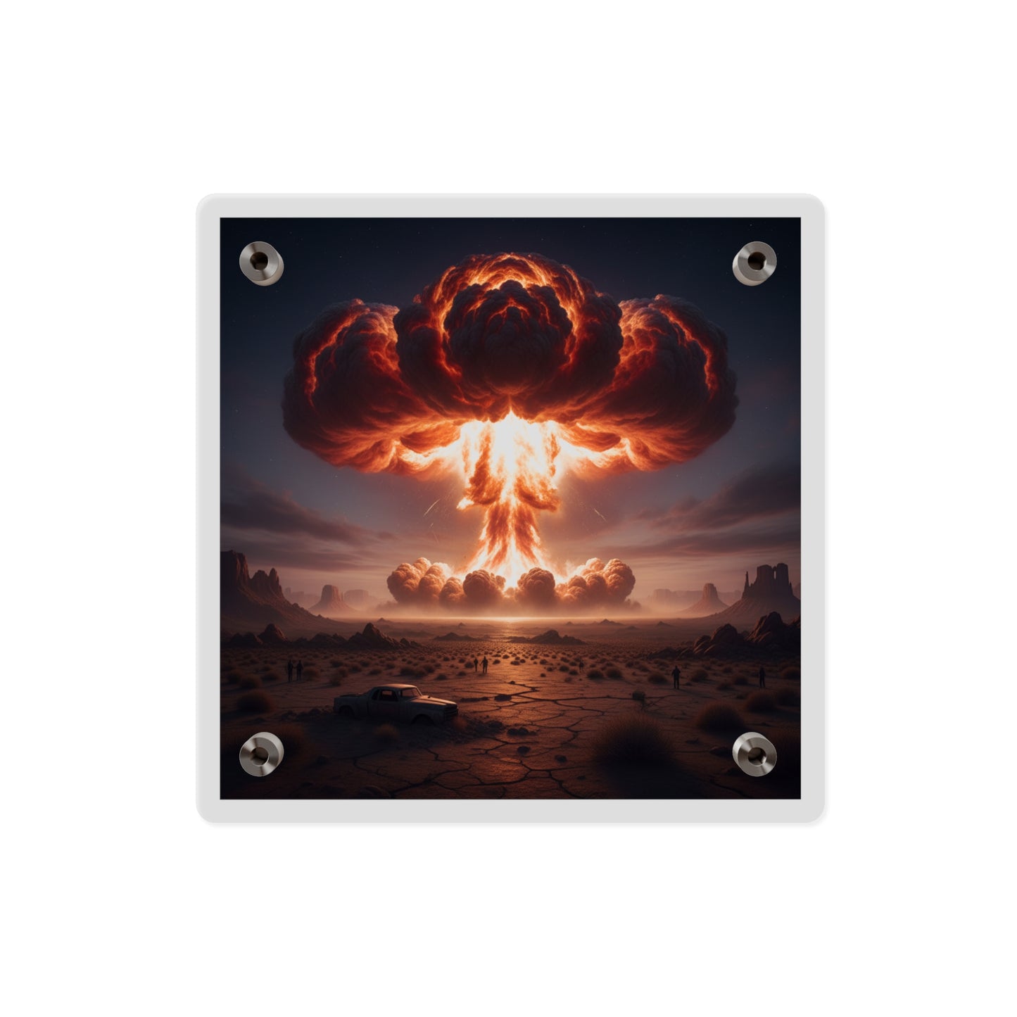 Acrylic Wall Art Panel - Atomic Blast in the desert
