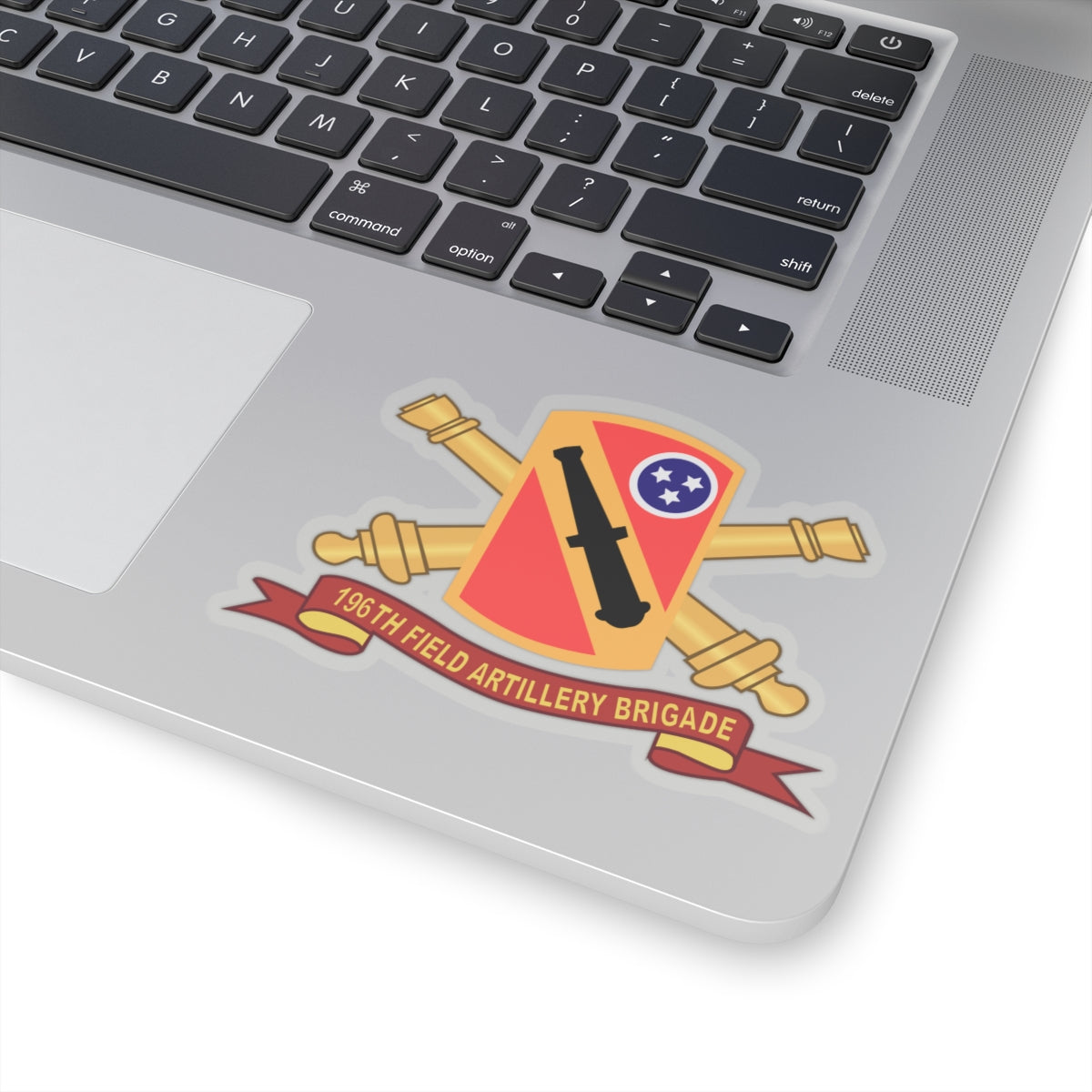 Kiss-Cut Stickers - 196th Field Artillery Brigade SSI w Br - Ribbon X 300