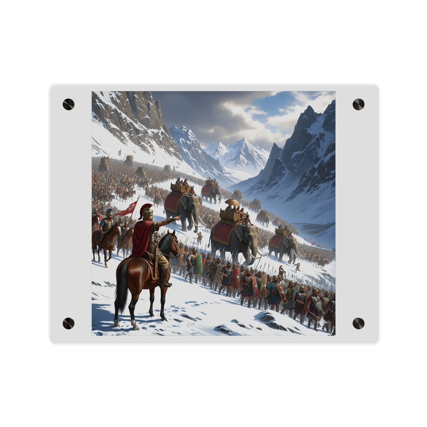 Acrylic Wall Art Panel - Hannibal Crossing the Alps to Atttack Rome