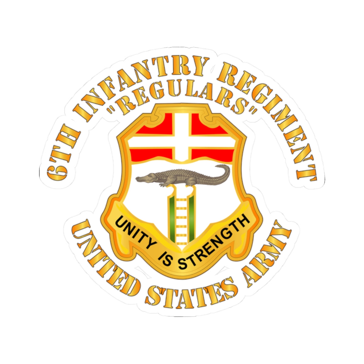 Kiss-Cut Stickers - 6th Infantry Regiment - Regulars