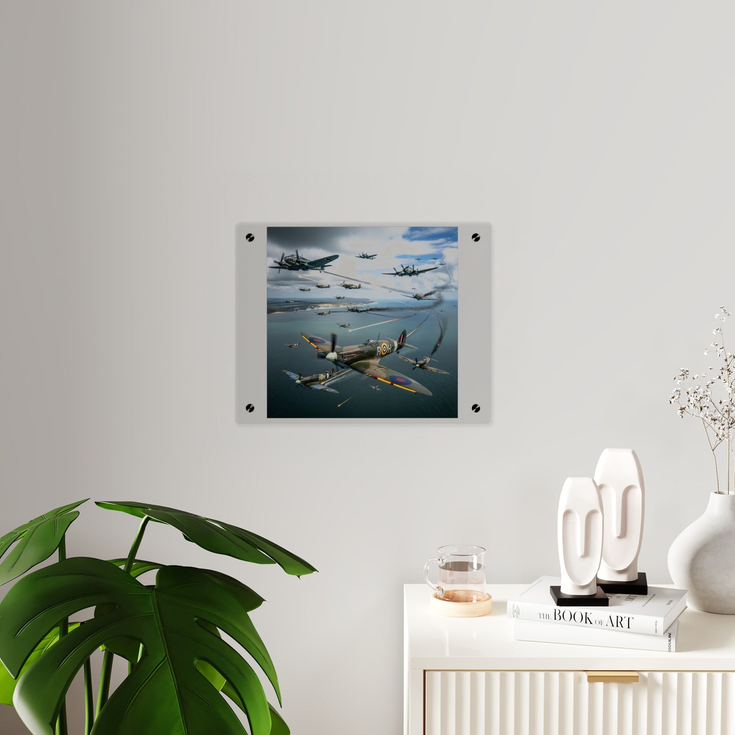Acrylic Wall Art Panel - British and German aircraft during the Battle of Britain