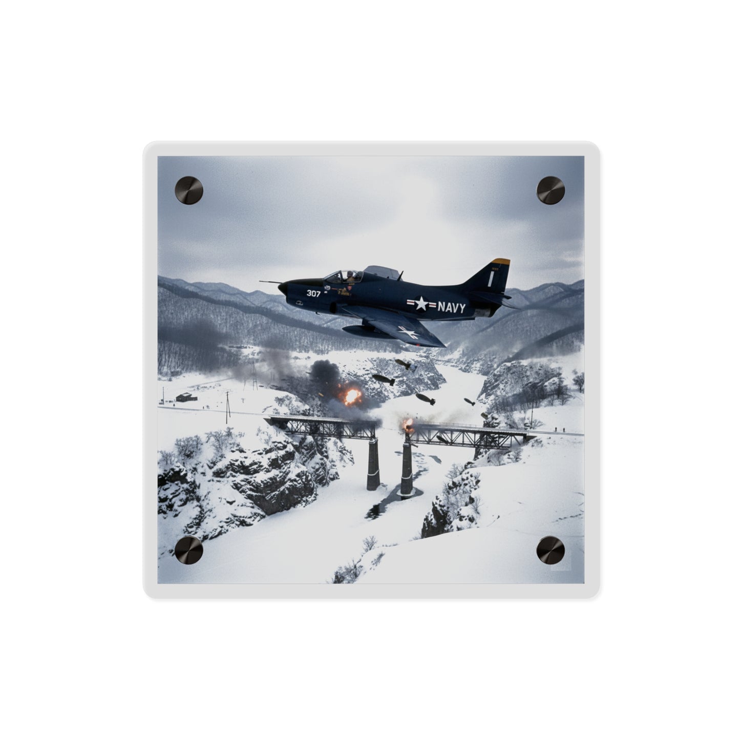 Acrylic Wall Art Panel - Attack at Majon-ni and Samdong-ni during Korean War