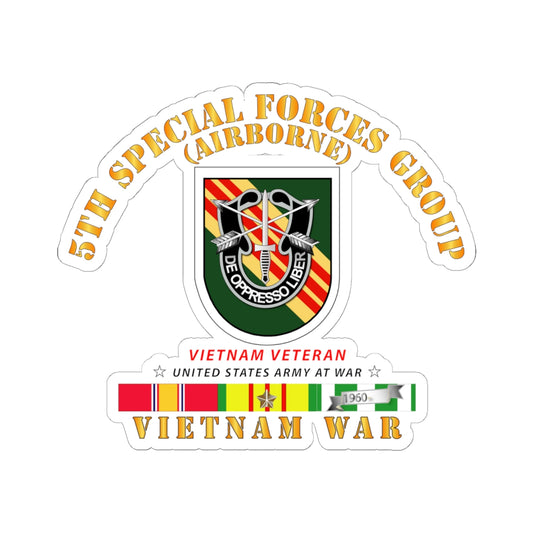 Kiss-Cut Stickers - 5th Special Forces Group w Flash VN SVC