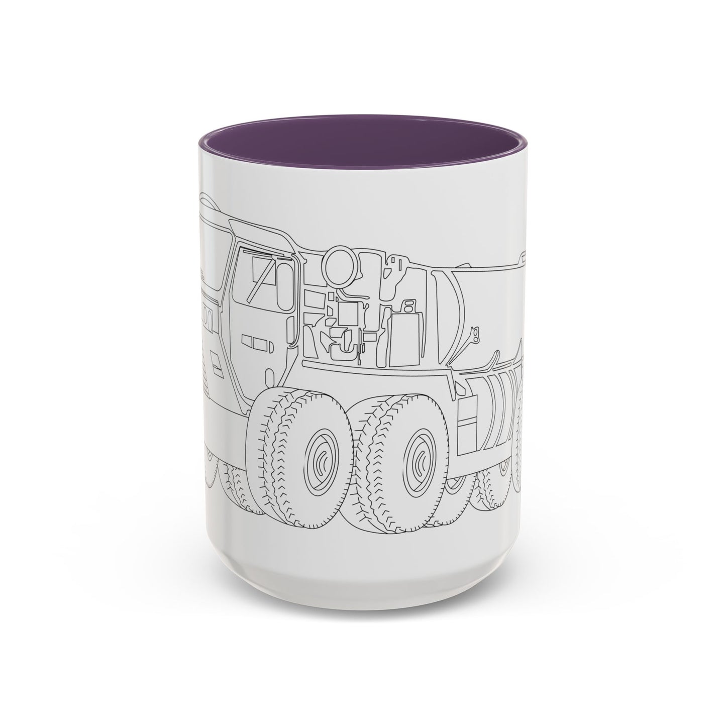 Accent Coffee Mug (11oz & 15oz) - Vehicle - Fuel Truck - Front Left Oblique X 300
