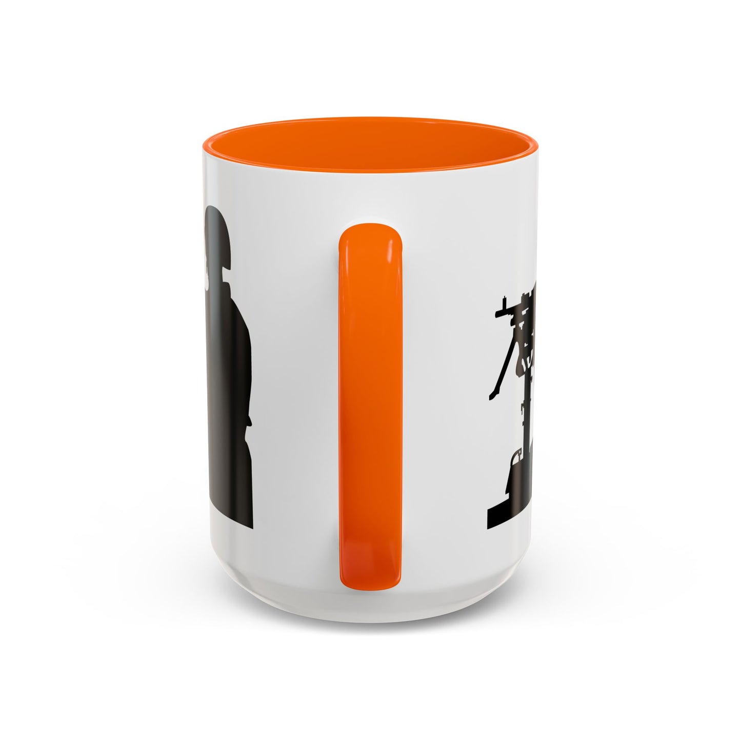 Accent Coffee Mug (11oz & 15oz) - Army - Soldier - MG Vehicle Mounted - Silhouette X 300