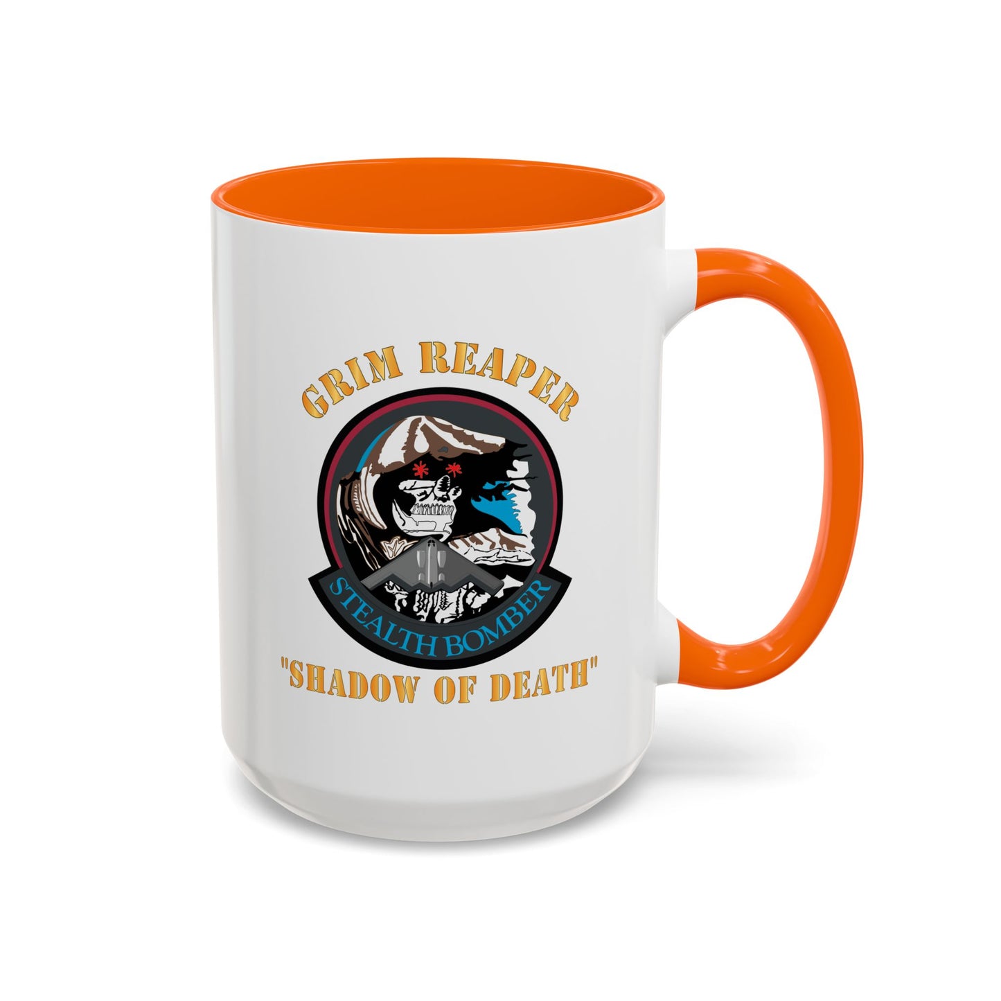 Accent Coffee Mug (11oz & 15oz) - Vehicle - M915 Tractor with M872 - 40 Ft Container - Side X 300