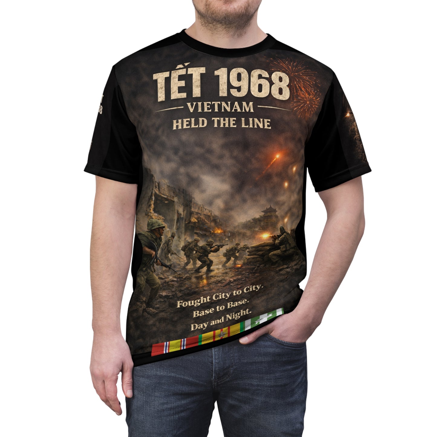 Tet 1968 Vietnam War Veterans' Tribute Tee | All Over Print