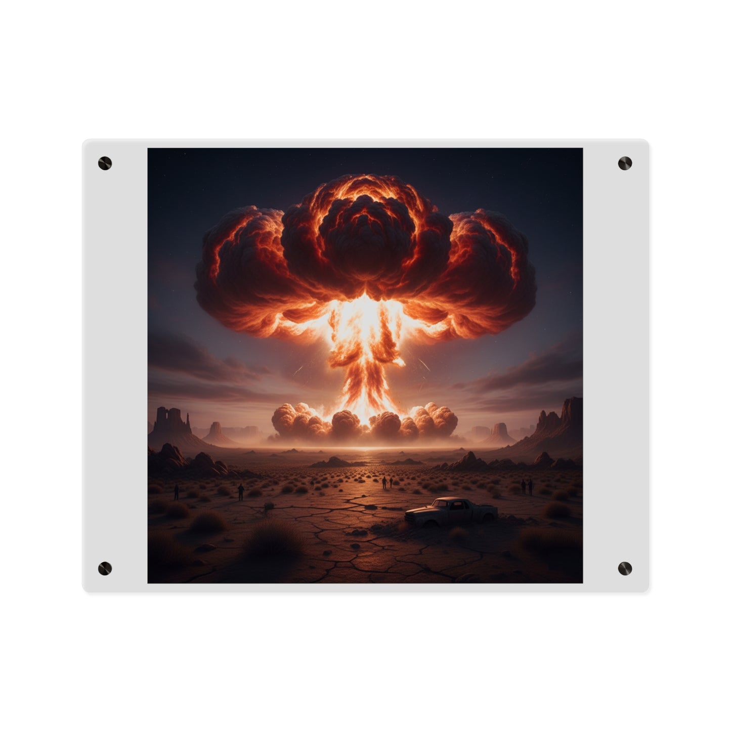 Acrylic Wall Art Panel - Atomic Blast in the desert