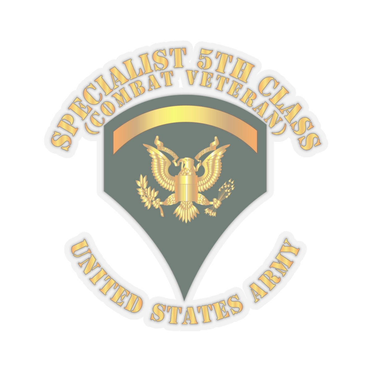 Kiss-Cut Stickers - Specialist 5th Class - SP5 - Combat Veteran