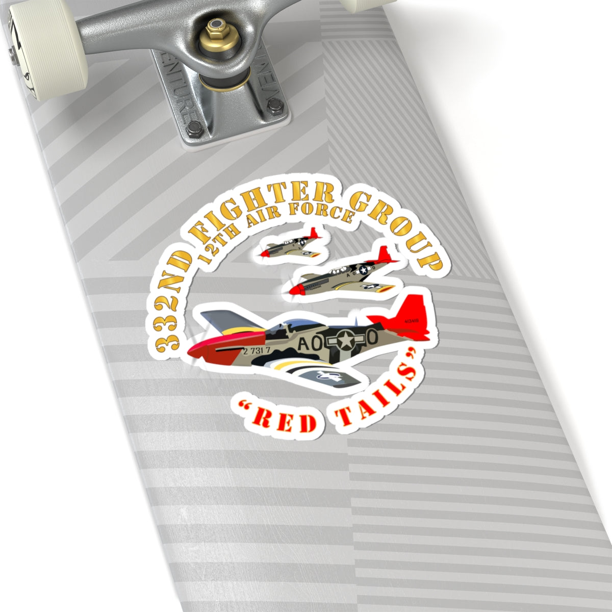 Kiss-Cut Stickers - AAC - 332nd Fighter Group - 12th AF - Red Tail