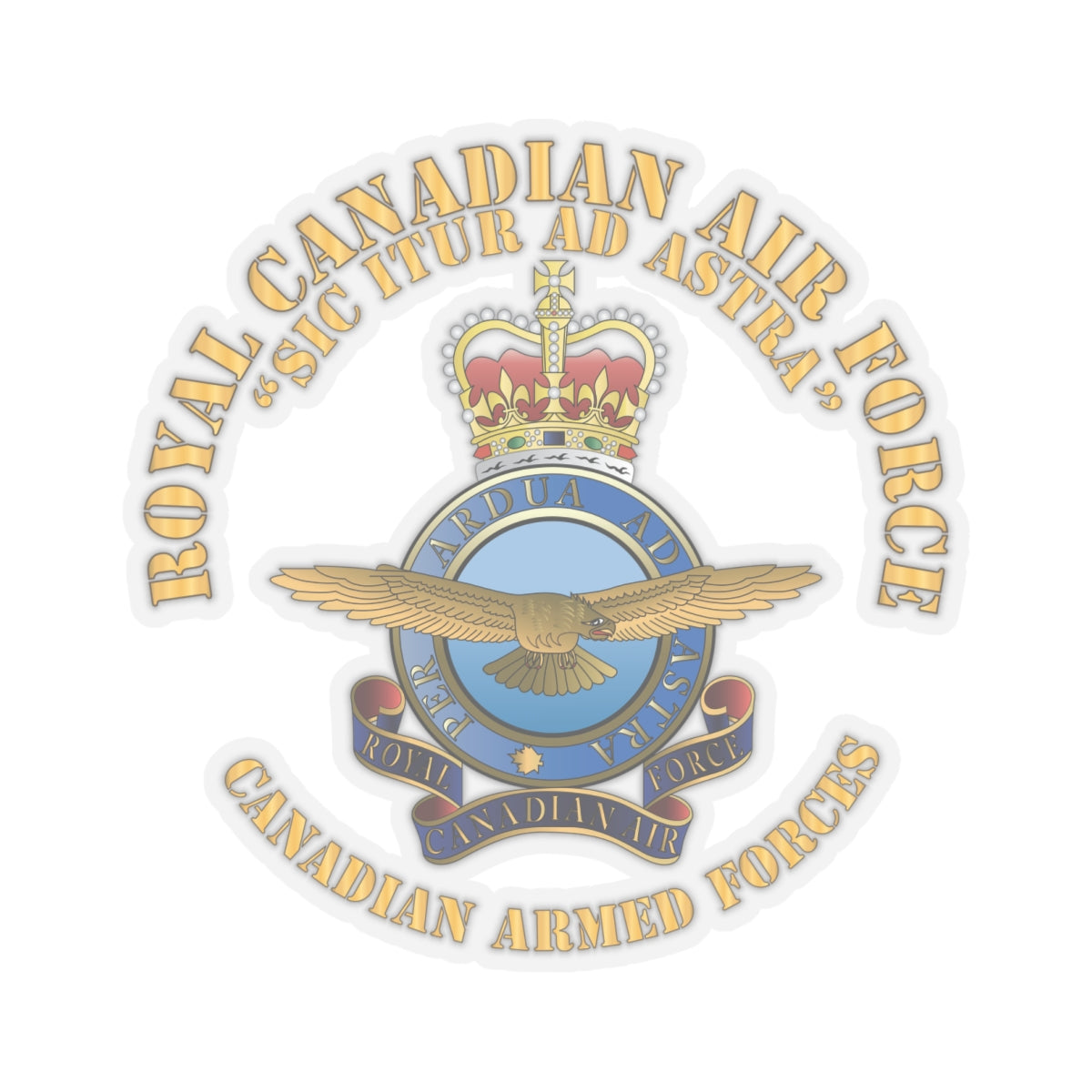 Kiss-Cut Stickers - Canada - Royal Canadian Air Force - Sic itur ad astra X 300