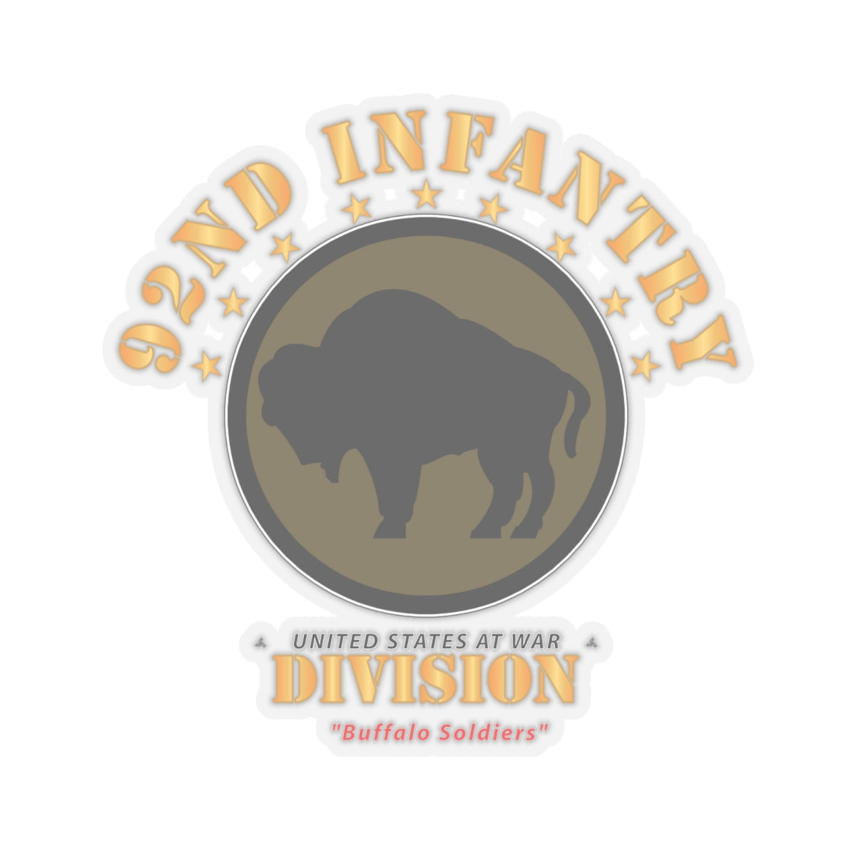 Kiss-Cut Stickers - 92nd Infantry Division - Buffalo Soldiers