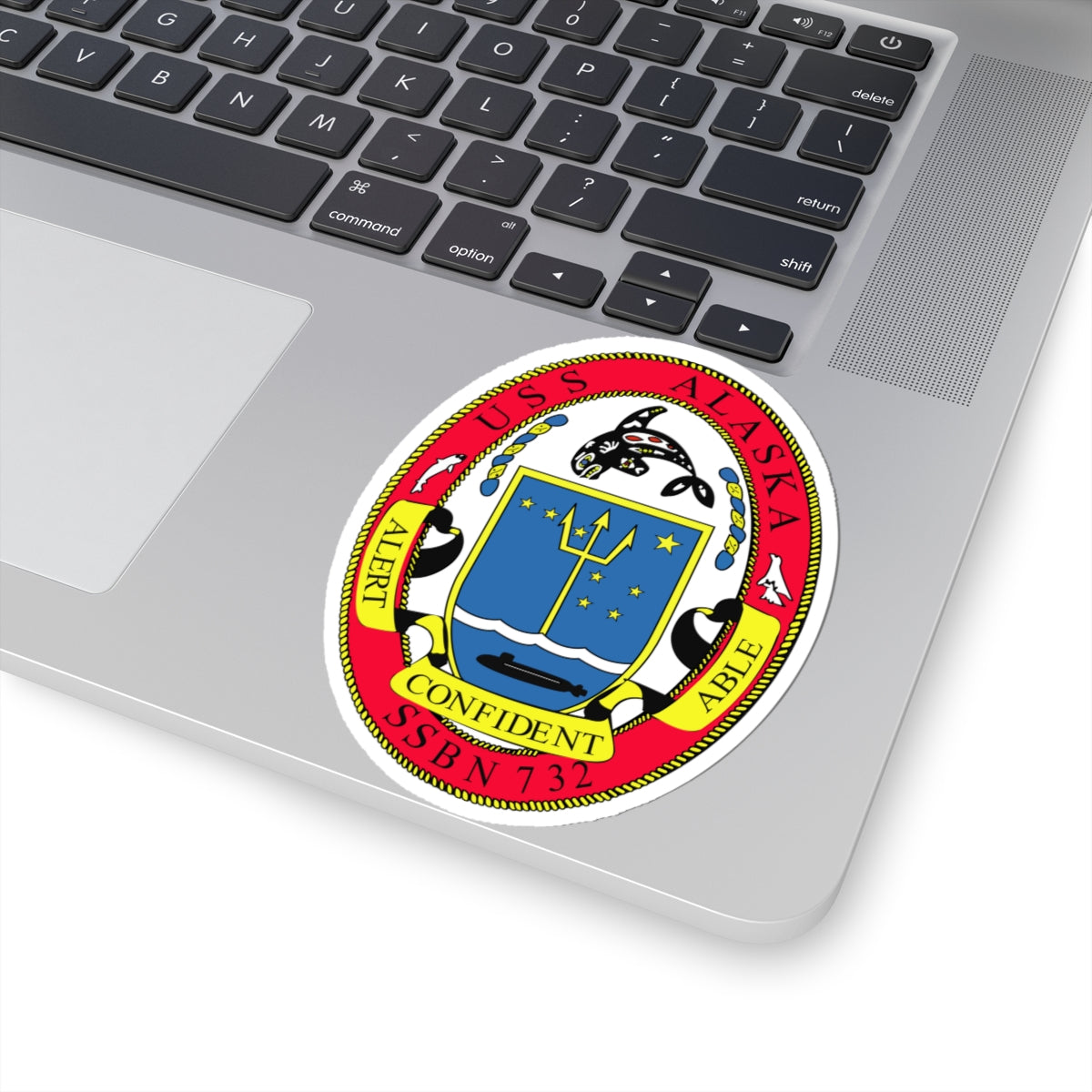 Kiss-Cut Stickers - Navy - USS Alaska (SSBN 732) wo Txt