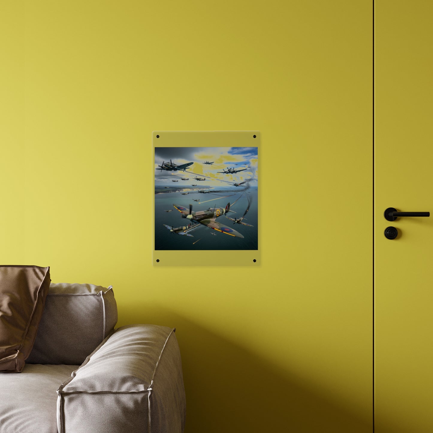 Acrylic Wall Art Panel - British and German aircraft during the Battle of Britain