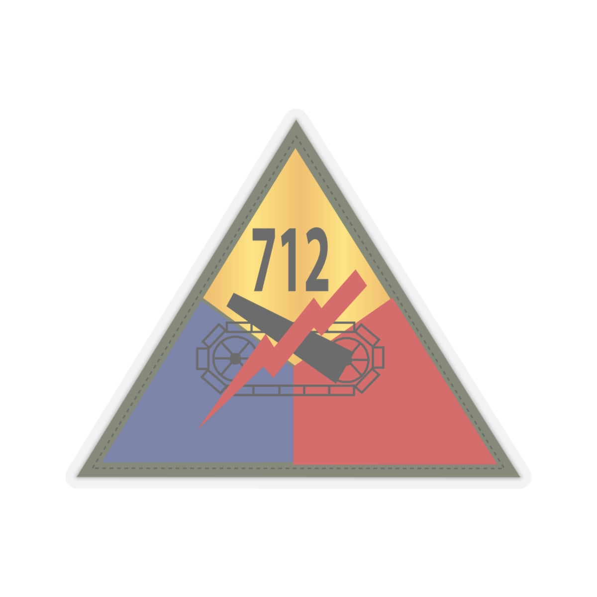 Kiss-Cut Stickers - 712th Tank Battalion SSI