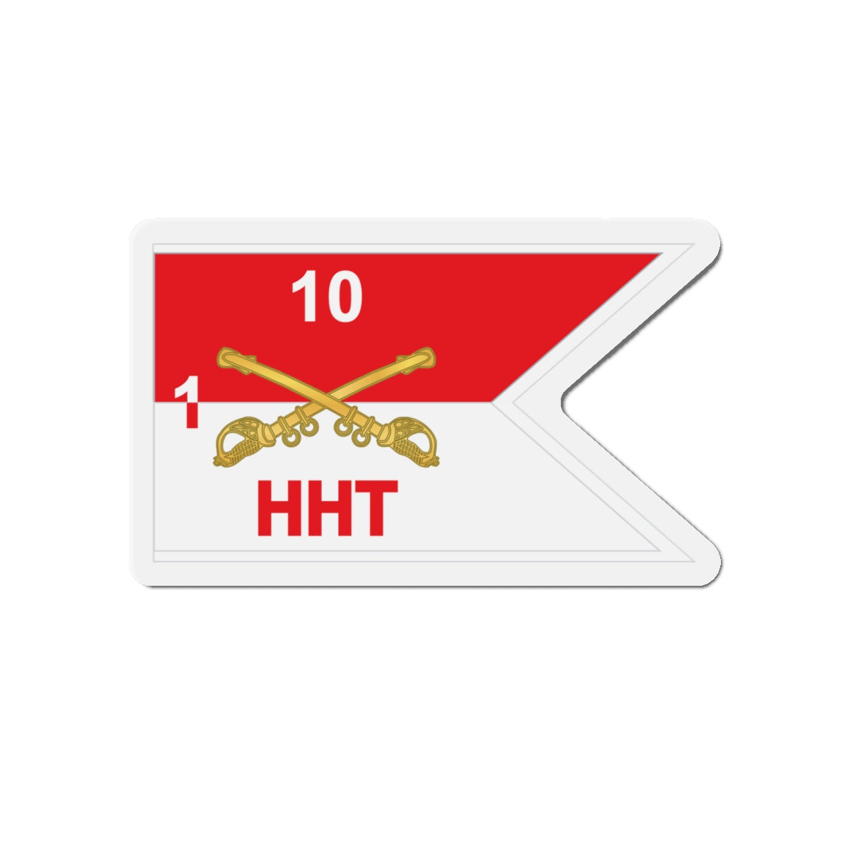 Die-Cut Magnets - HHT -  1stSquadron - 10th Cavalry Guidon w Aerial 12
