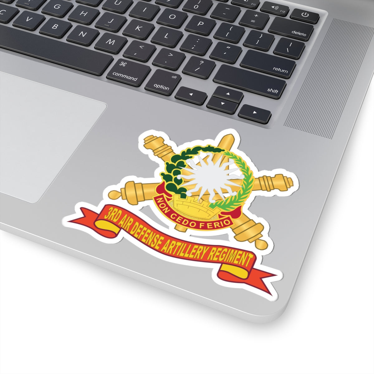 Kiss-Cut Stickers - 3rd Air Defense Artillery Regiment - DUI w Br - Ribbon X 300