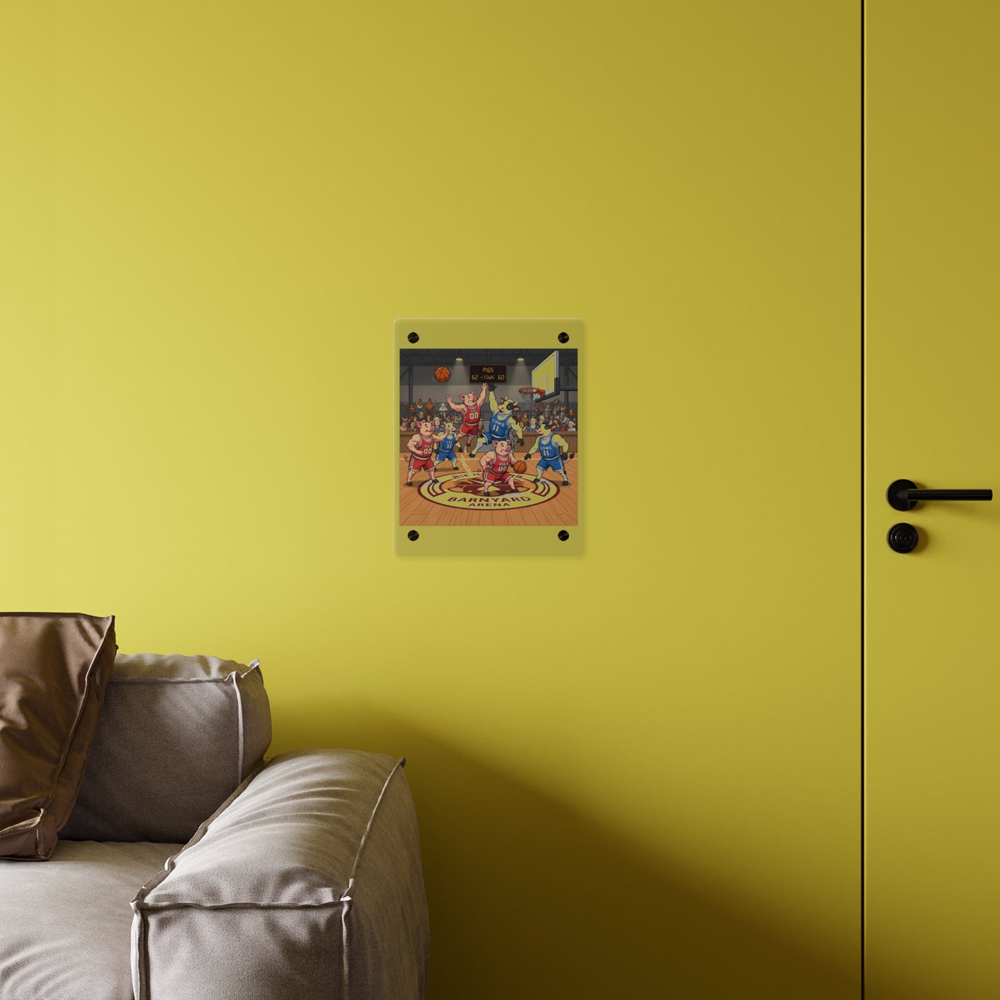 Acrylic Wall Art Panel - Pigs vs Cows