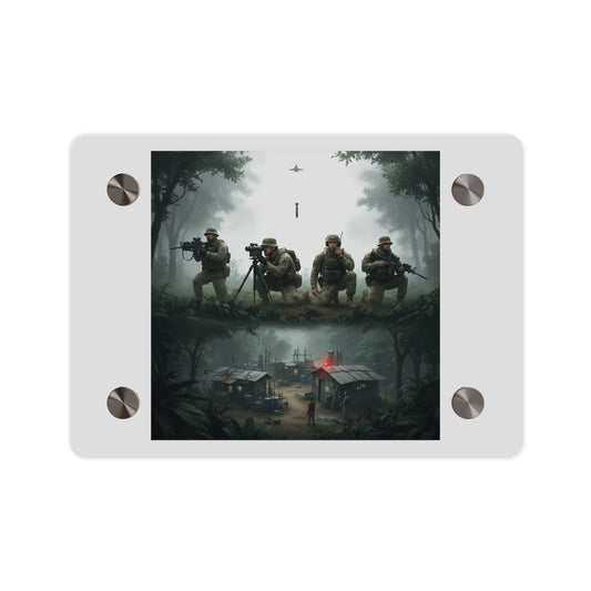 Acrylic Wall Art Panel - Jungle Drug Lab Destruction wo Explosions