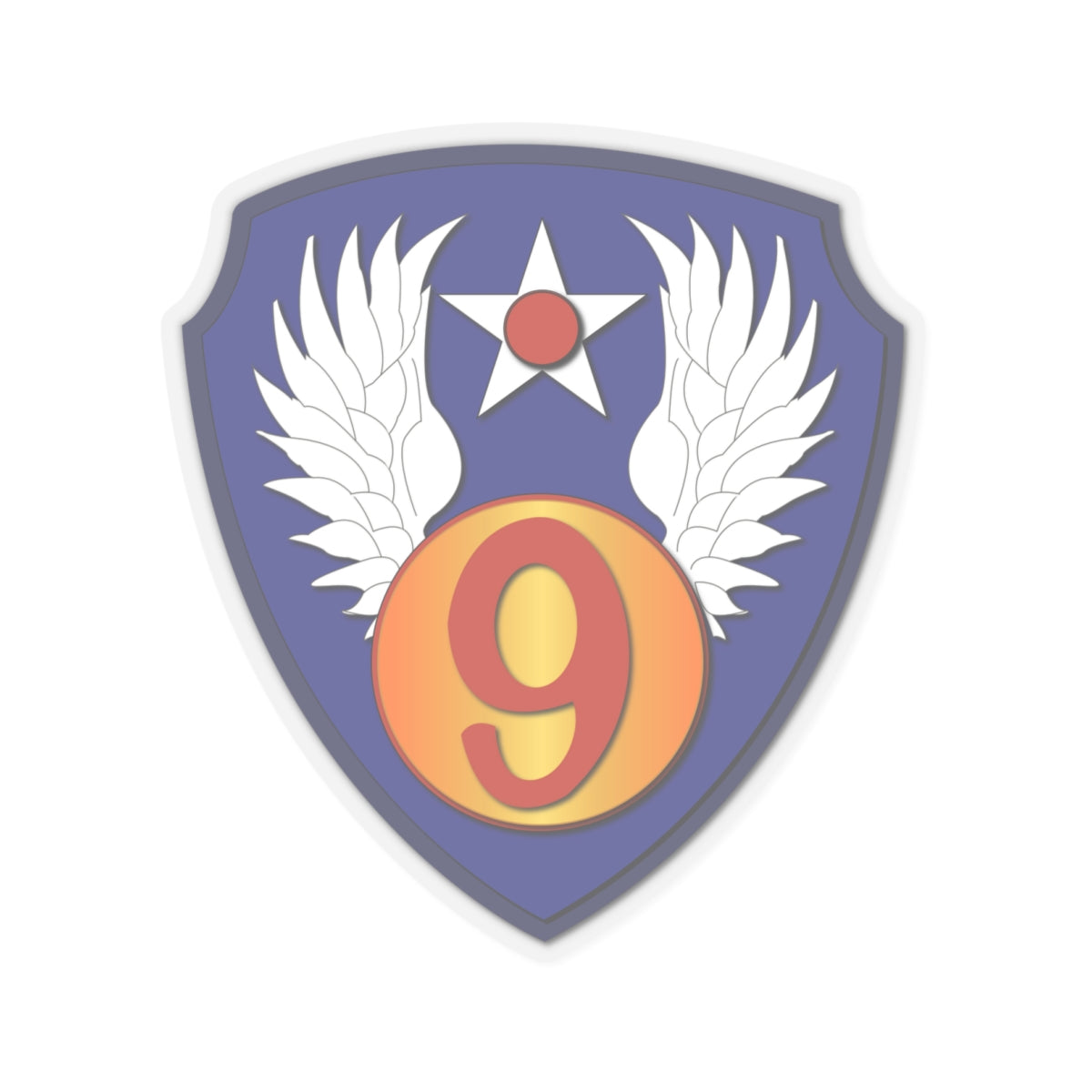 Kiss-Cut Stickers - AAC - SSI - 9th Air Force wo Txt