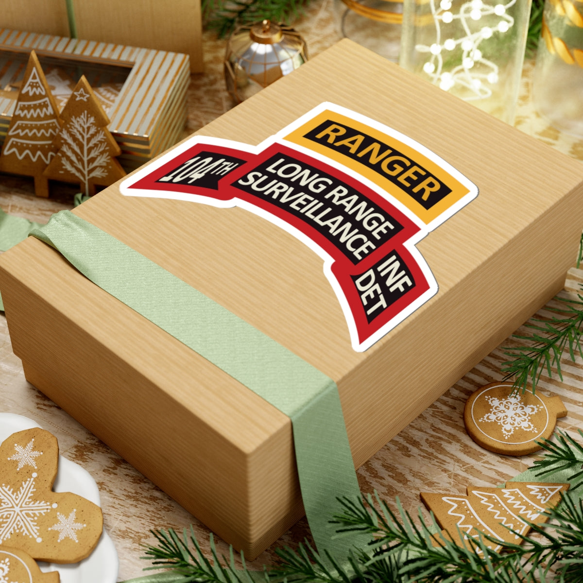 Kiss-Cut Stickers - LRS - 10th Inf Det - Ranger Tab