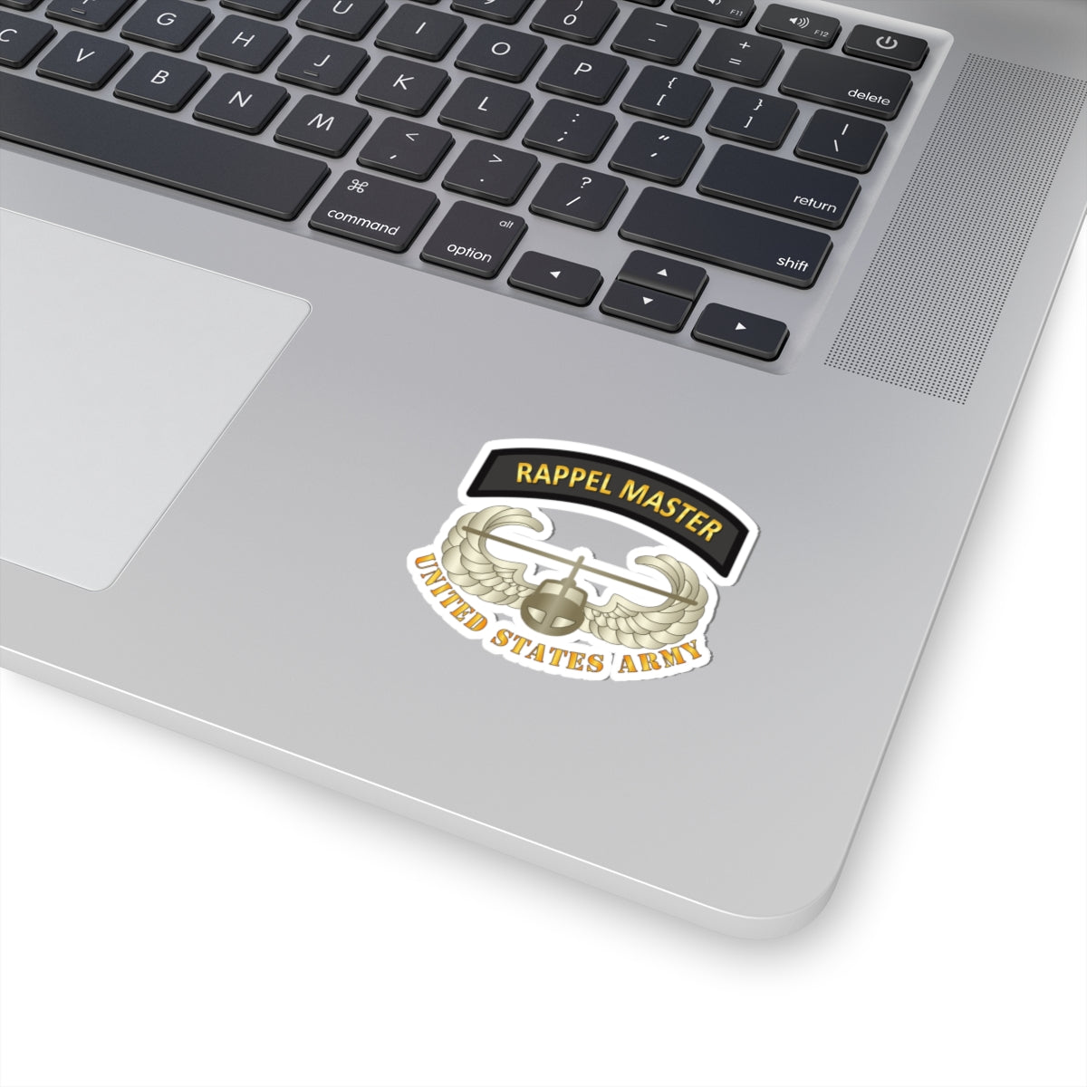 Kiss-Cut Stickers - Rappel Master Tab w Air Assault Badge - US Army