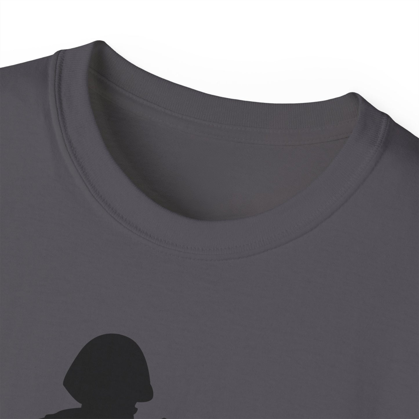 Unisex Ultra Cotton Tee - Army - Soldier - MG Assault - Silhouette X 300