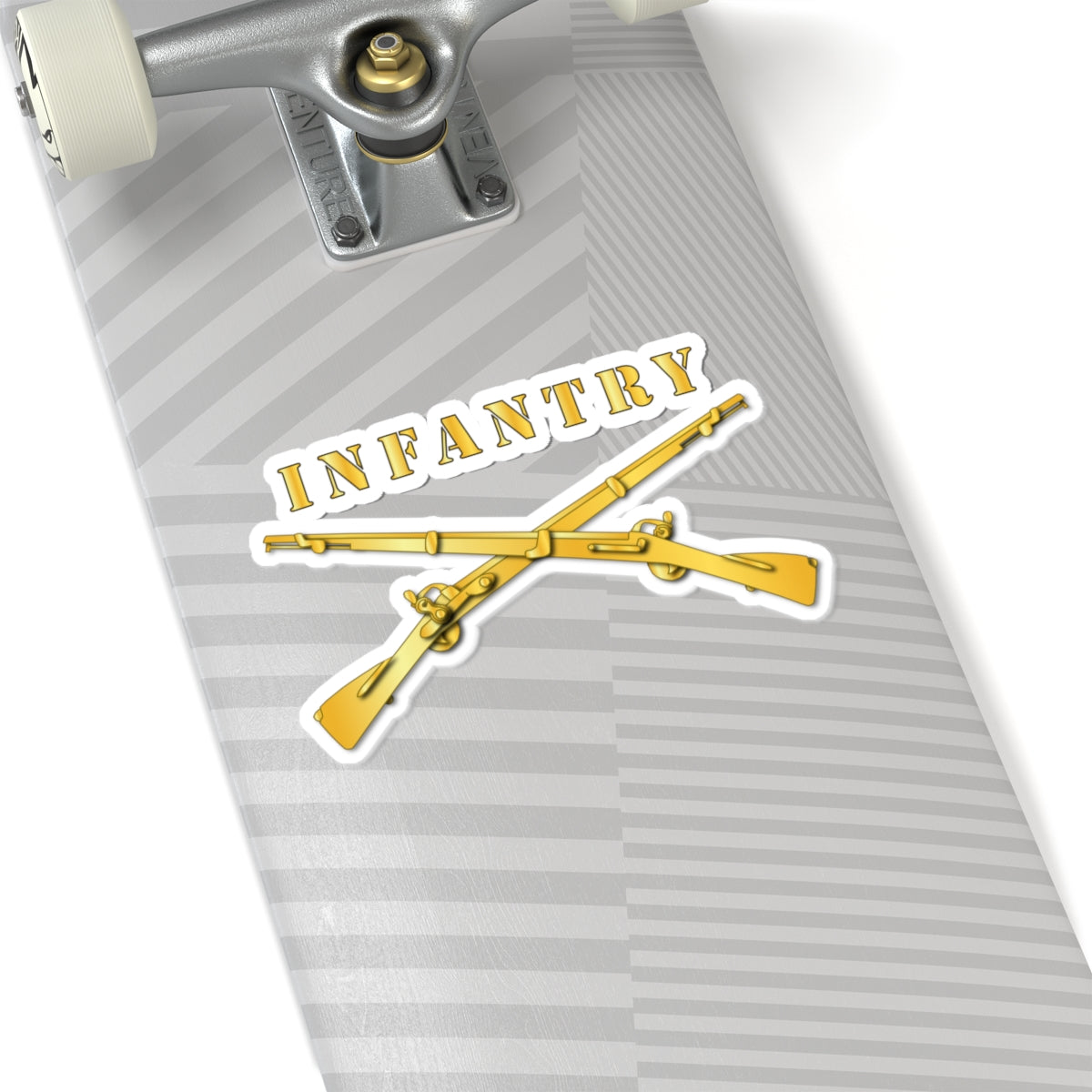 Kiss-Cut Stickers - Infantry Br - Crossed Rifles w Gradient Outline