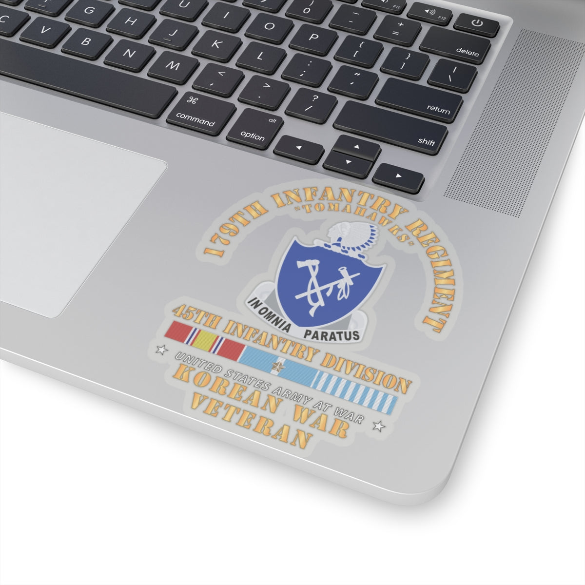 Kiss-Cut Stickers - 179th Infantry Regiment - Tomahawks - 45th ID w KOREA SVC X 300