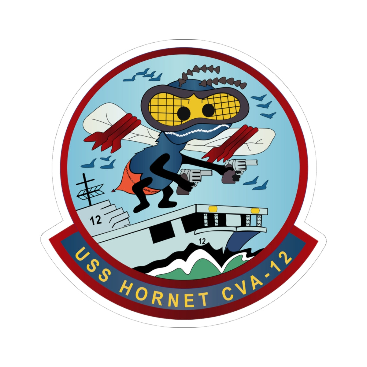 Kiss-Cut Stickers - Navy - USS Hornet (CV-12) wo Txt