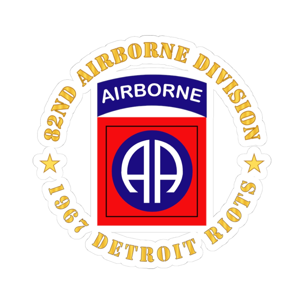 Kiss-Cut Stickers - 82nd Airborne Division - 1967 Detroit Riots