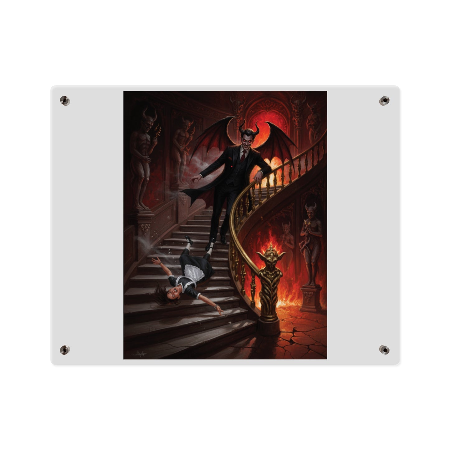 Acrylic Wall Art Panel - devil and maid