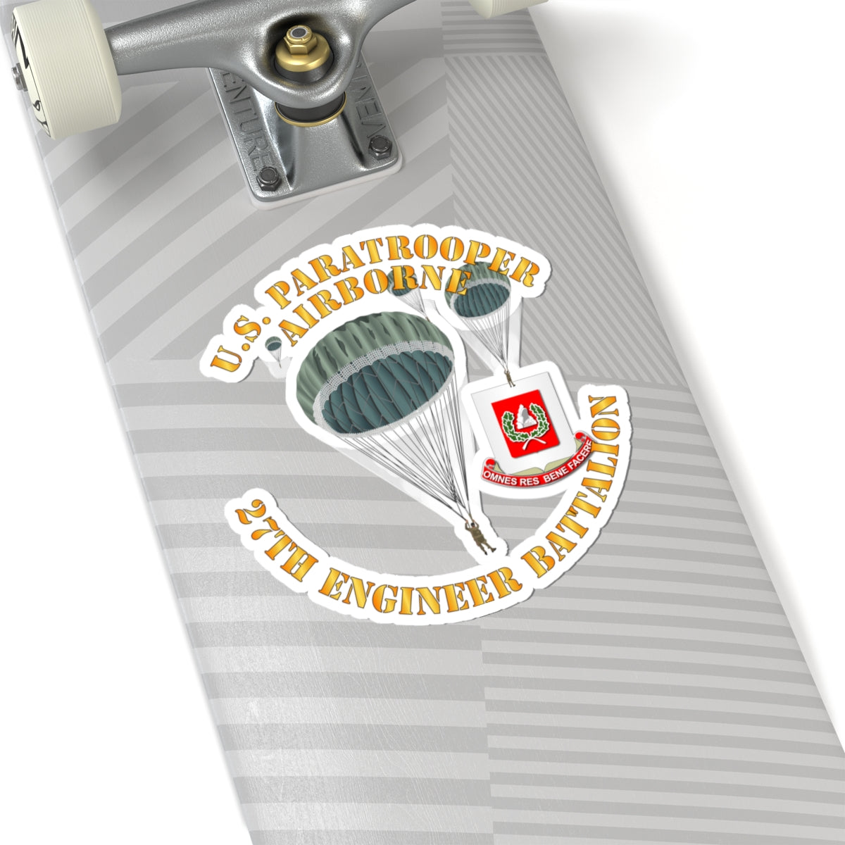 Kiss-Cut Stickers - United States Paratrooper - 27th Engineer Battalion