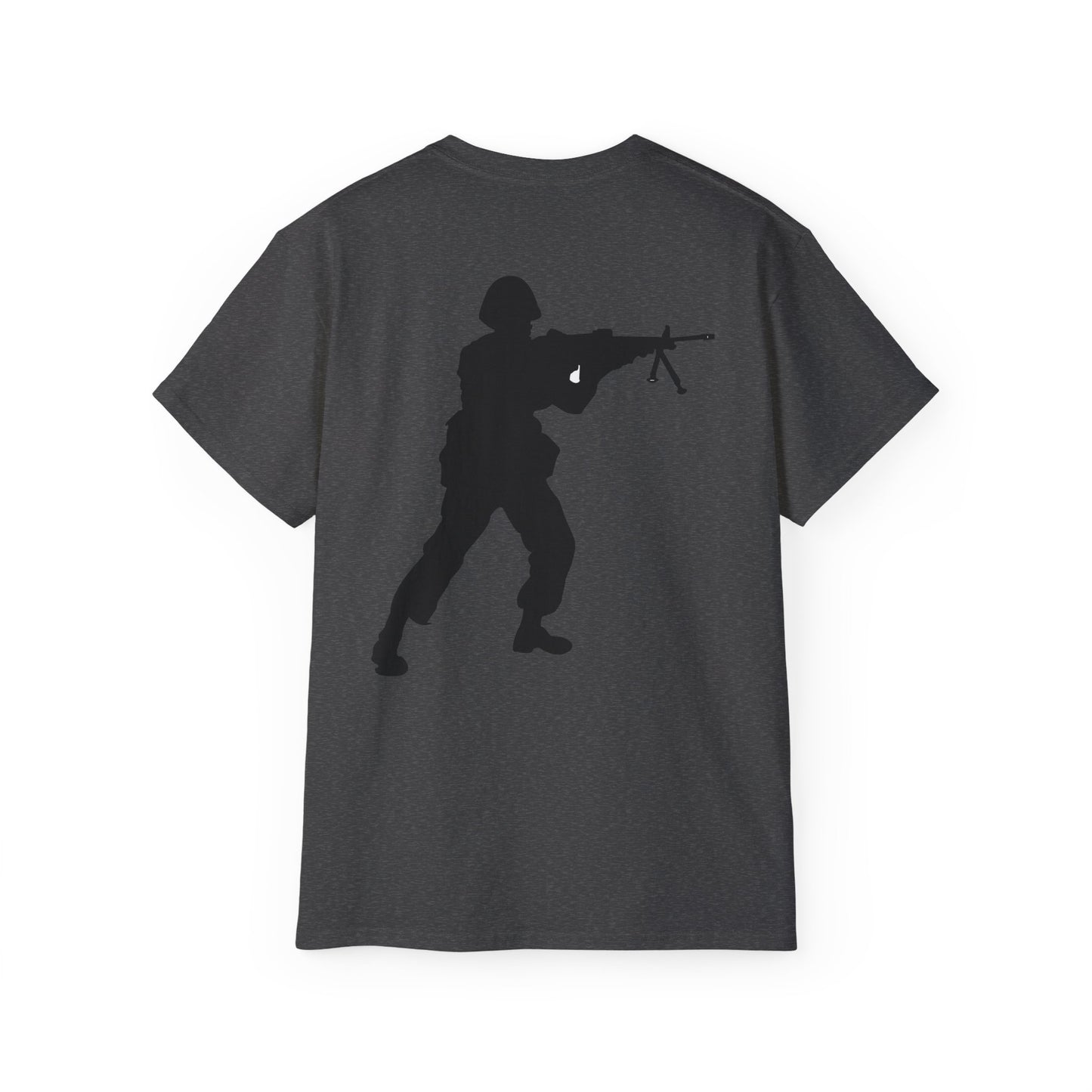 Unisex Ultra Cotton Tee - Army - Soldier - MG Assault - Silhouette X 300