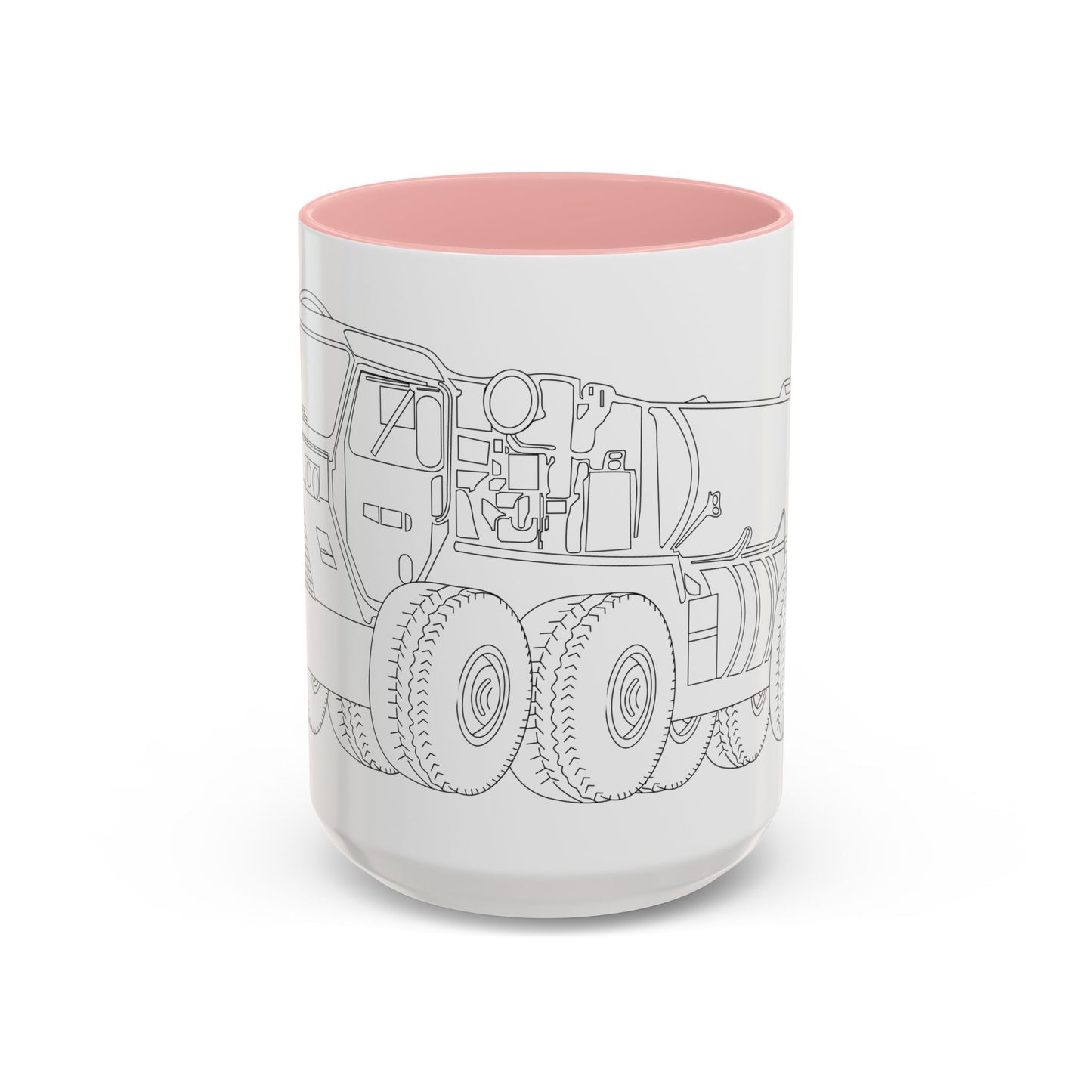 Accent Coffee Mug (11oz & 15oz) - Vehicle - Fuel Truck - Front Left Oblique X 300