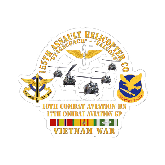 Kiss-Cut Stickers - 155th AHC - Stagecoach - Falcons w VN SVC