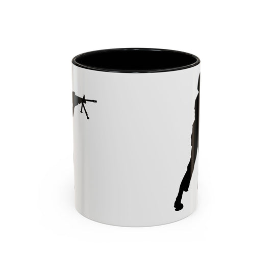 Accent Coffee Mug (11oz & 15oz) - Army - Soldier - MG Assault - Silhouette X 300