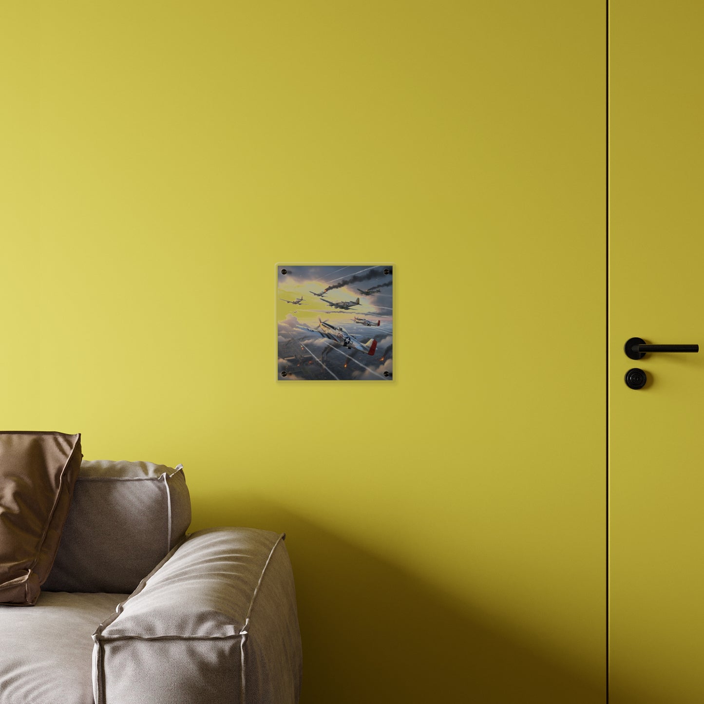 Acrylic Wall Art Panel - Red Tails in Action