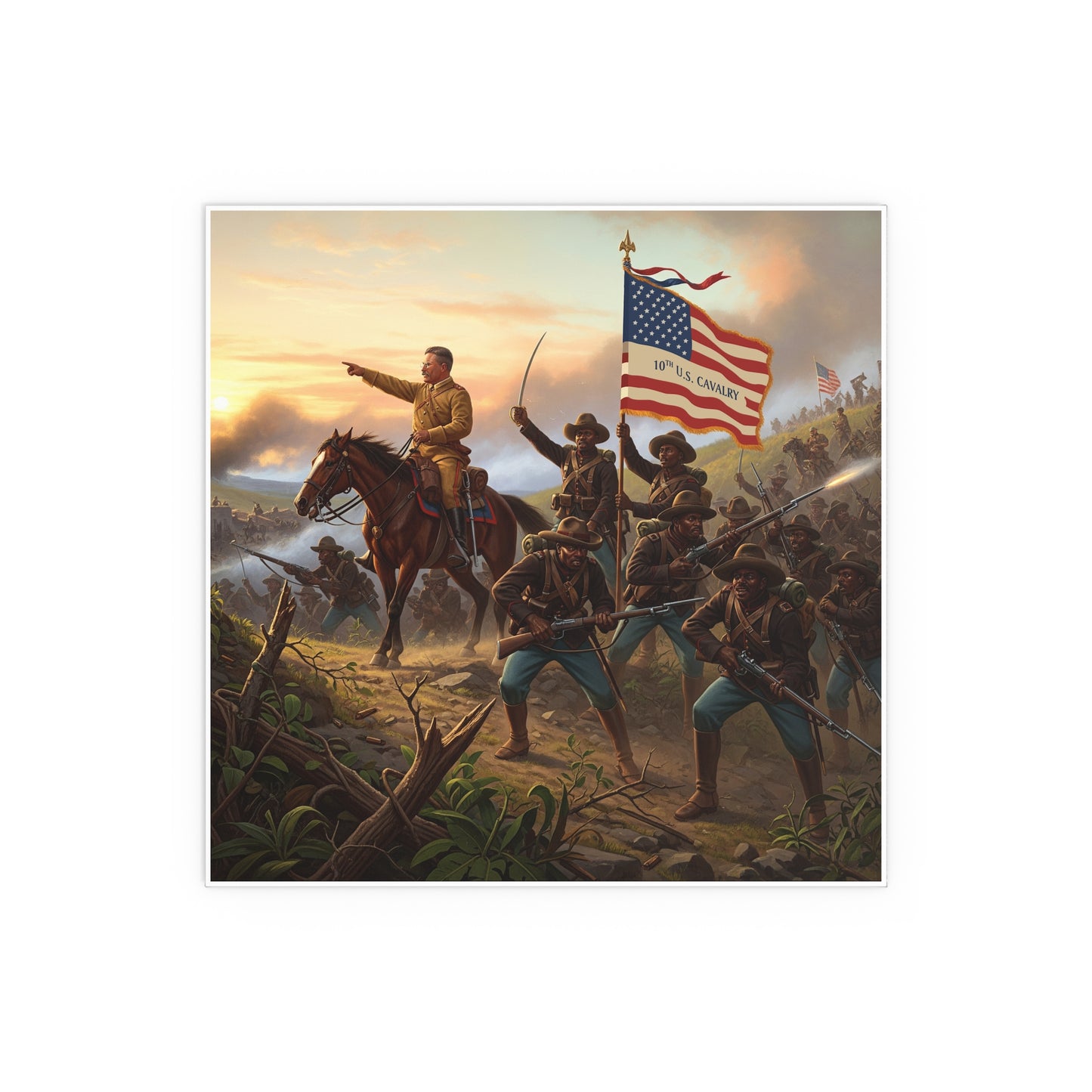 Indoor and Outdoor Silk Posters - Charge up JanJuan Hill