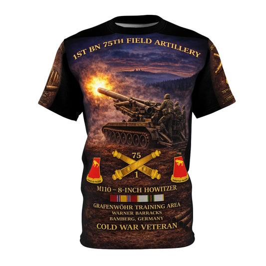 1st Battalion 75th Field Artillery Tribute Tee — M110 8-Inch Cold War Veteran
