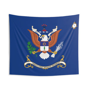 Indoor Wall Tapestries - 1st Battalion, 21st Infantry Regiment - DUTY - Regimental Colors Tapestry