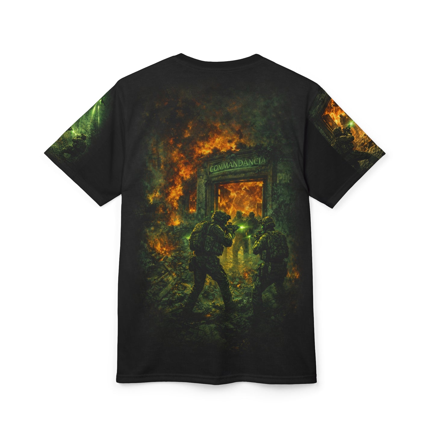 Operation Just Cause Veterans Tribute Tee — "Fire From Above" Ground Attack Commandancia